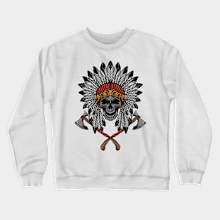 skull indian Crewneck Sweatshirt